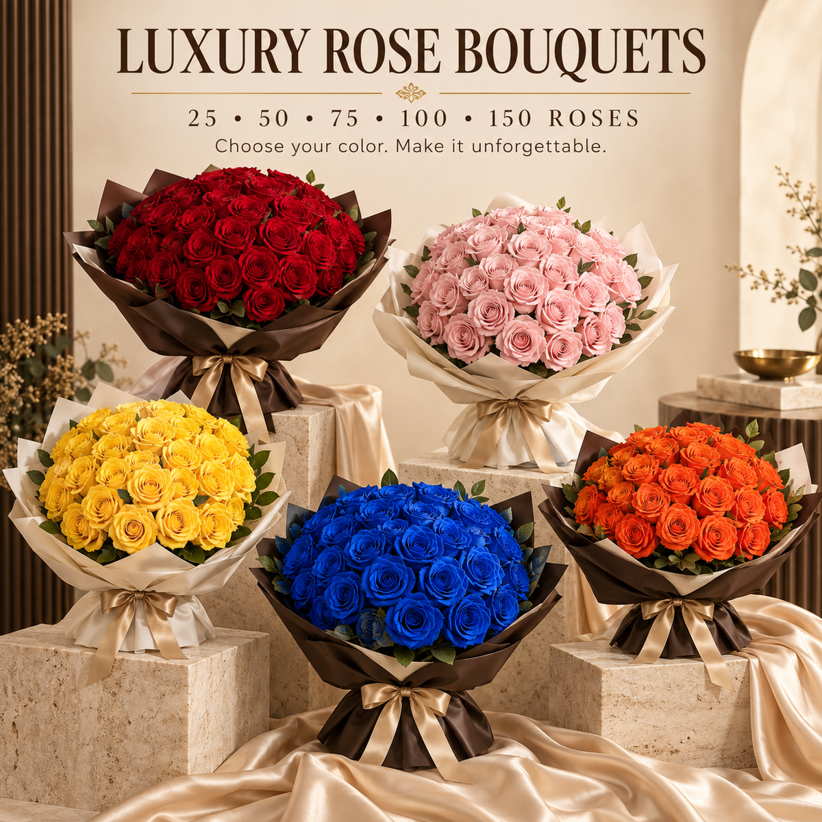 50 Long Stem Rose